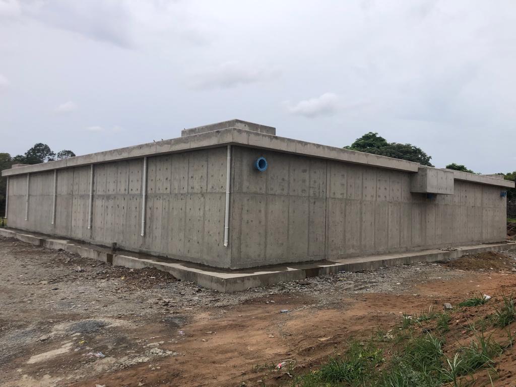 Constructed Raw water balancing tank in Mongu